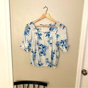 Lucky Brand Breezy Peasant Crop Top